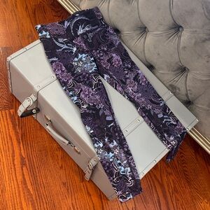 Lululemon Athletica Purple and Blue Floral Leggings